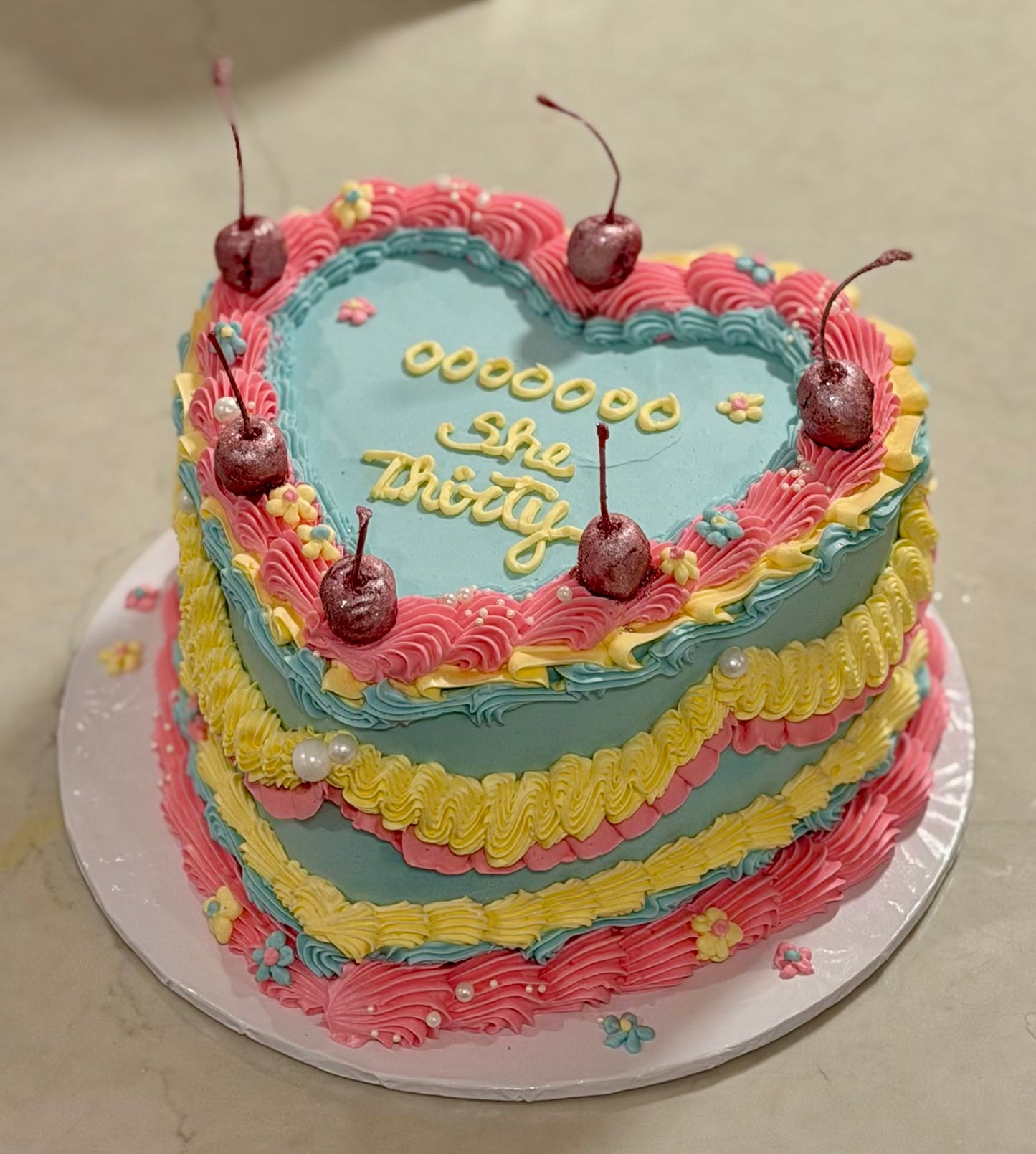 Vintage Heart Cake