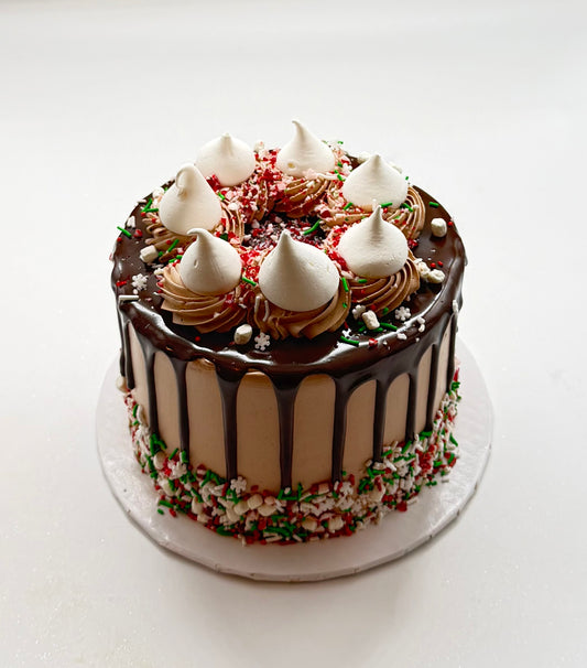 Peppermint Hot Chocolate Cake