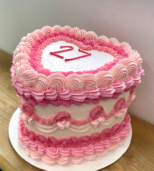 Vintage Heart Cake